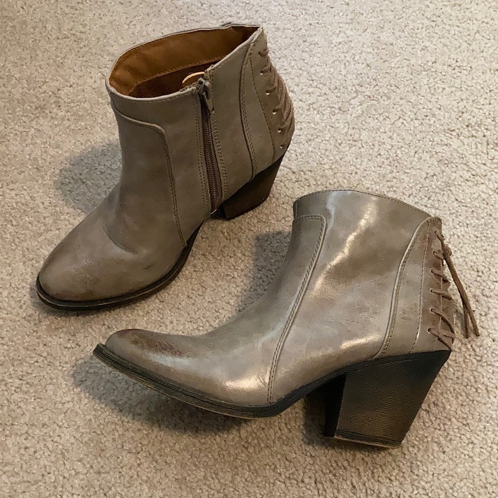 Distressed Buckle booties